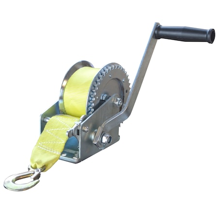 Hand Winch With Hook, 1400 Lbs.